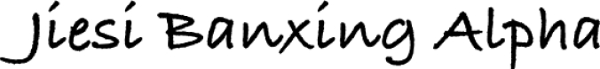 JieSi BanXing Font Preview