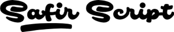 Safir Scrip Font Preview