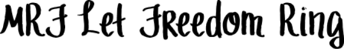 MRF Let Freedom Ring Font Preview