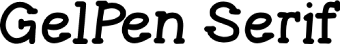 GelPen Serif Font Preview