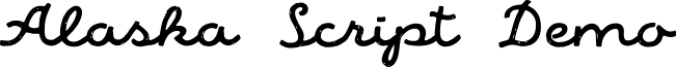 Alaska Scrip Font Preview