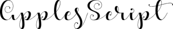 Apples Scrip Font Preview