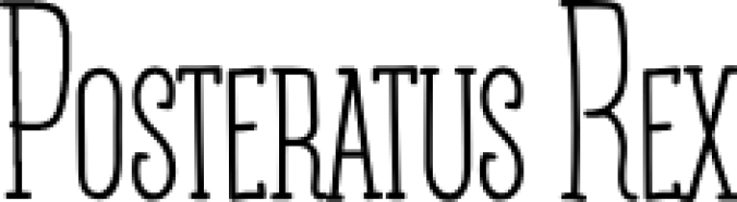 Posteratus Rex Font Preview
