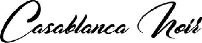 Casablanca Noir Font Preview