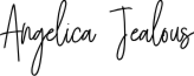 Angelica Jealous Font Preview