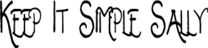 Keep It Simple Sally Font Preview