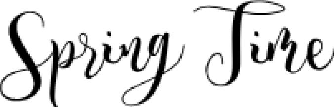 Spring Time Font Preview