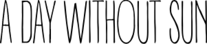 A DAY WITHOUT SUN Font Preview