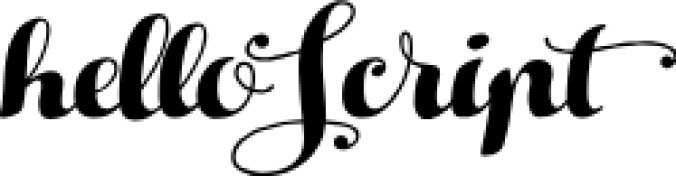 Hello Scrip Font Preview