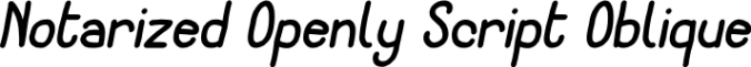 Notarized Openly Script S Font Preview
