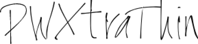 PWXtraThi Font Preview