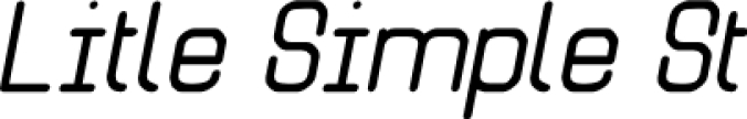 Litle Simple S Font Preview