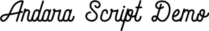 Andara Scrip Font Preview