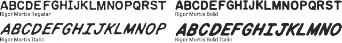 Rigor Mortis Font Preview