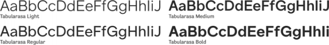 Tabularasa Font Preview