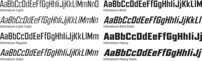 Ultimatum Font Preview