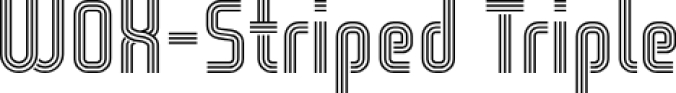 WOX-Striped Triple Dem Font Preview
