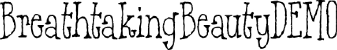 Breathtaking Beauty DEMO Font Preview