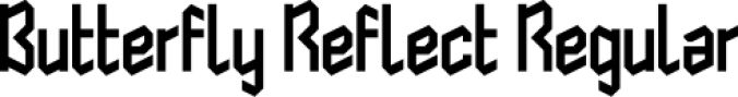 Butterfly Reflec Font Preview