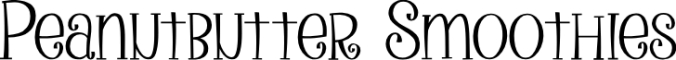 Peanutbutter Smoothies Font Preview