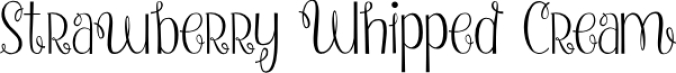 Strawberry Whipped Cream Font Preview