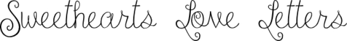 Sweethearts Love Letters Font Preview