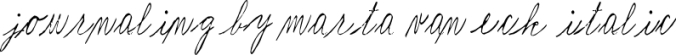 Journaling Font Preview