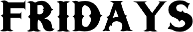 Fridays Font Preview