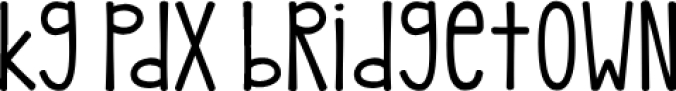 Kg pdx bridgetow Font Preview