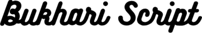 Bukhari Scrip Font Preview