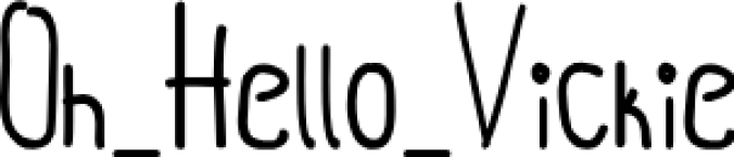 Oh_Hello_Vickie Font Preview