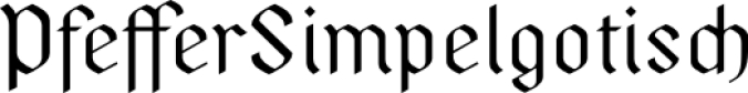 Pfeffer Simpelgotisch Font Preview