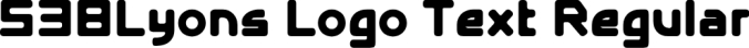 538Lyons Logo Tex Font Preview