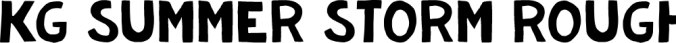 KG Summer Storm Rough Font Preview