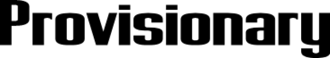 Provisionary Font Preview