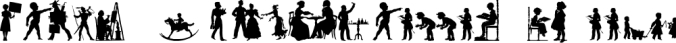 Human Silhouettes Free Te Font Preview