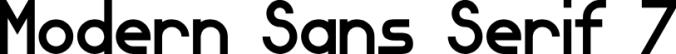Modern Sans Serif 7 Font Preview