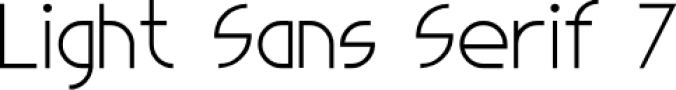 Light Sans Serif 7 Font Preview