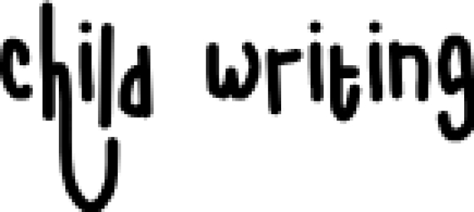 Child writing Font Preview