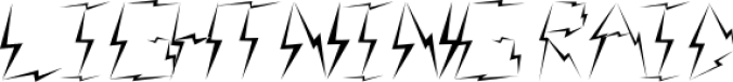 Lightning raid Font Preview