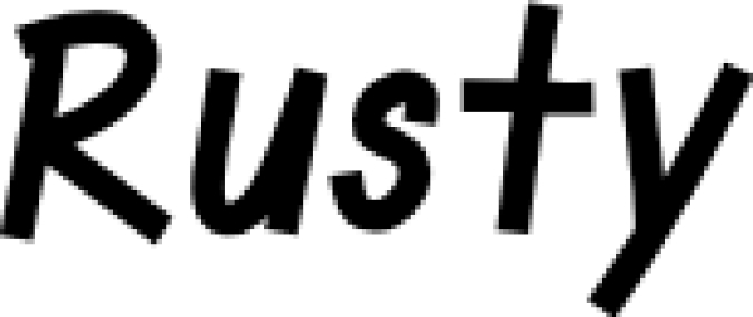 Rusty Font Preview