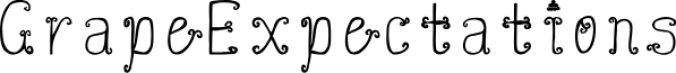 Grape Expectations Font Preview