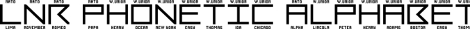 LNR Phonetic Alphabe Font Preview