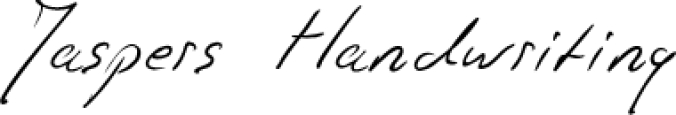 Jaspers Handwriting Font Preview