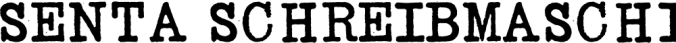 SENTA Schreibmaschine Font Preview