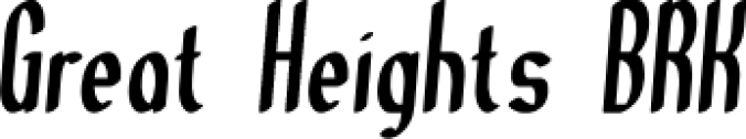 Great Heights BRK Font Preview