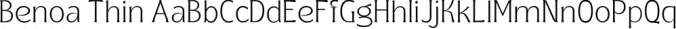 Benoa Font Preview