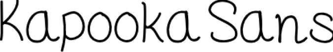 KapookaSans Font Preview