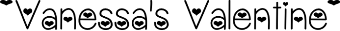 Vanessa's Valentine Font Preview