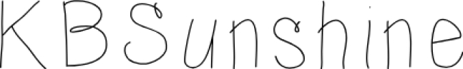 KBSunshine Font Preview